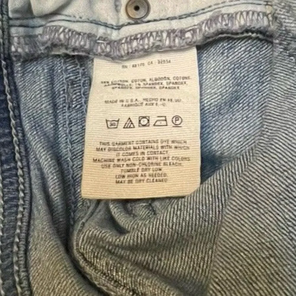 Pilcro Hyphen Anthropologie Distressed Denim Shorts Size 26 Cuffed Roll Up Jean - Picture 4 of 9